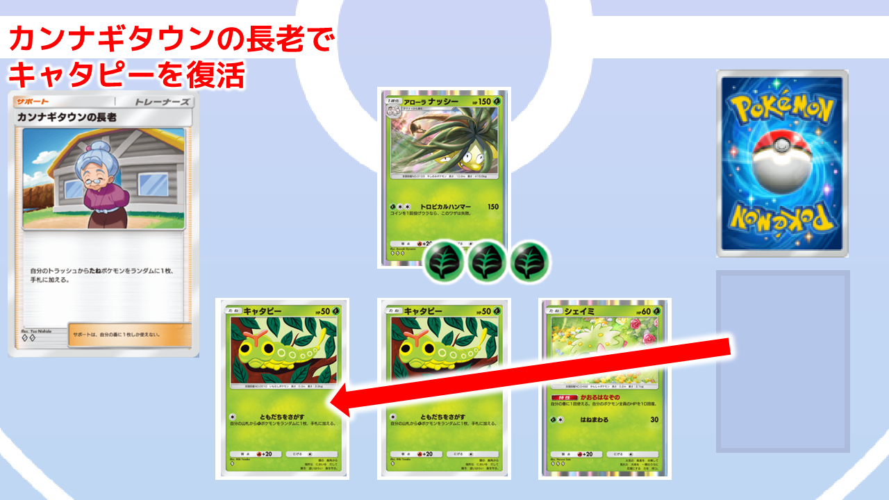 カンナギタウンの長老でキャタピー復活